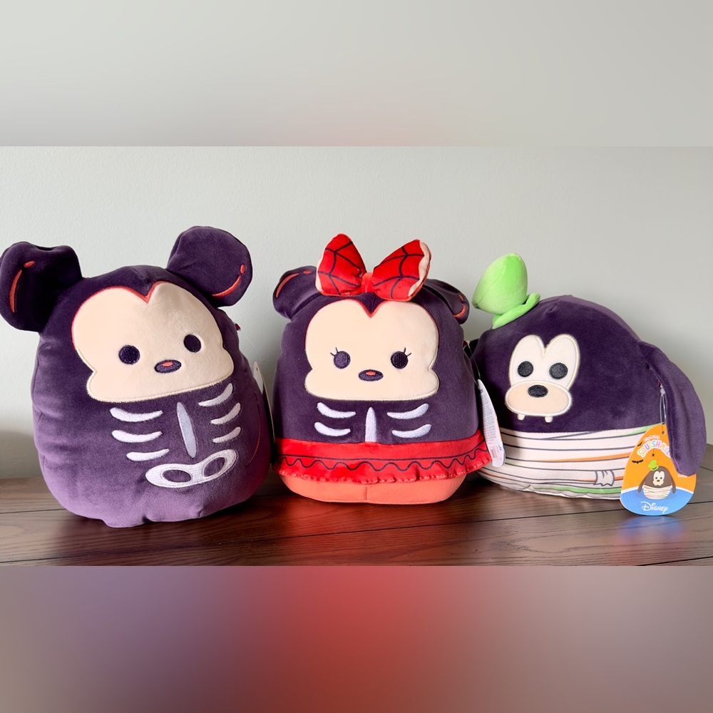 Disney Halloween Squishmallows Bundle – Mickey Goofy Minnie NEW With Tags RARE